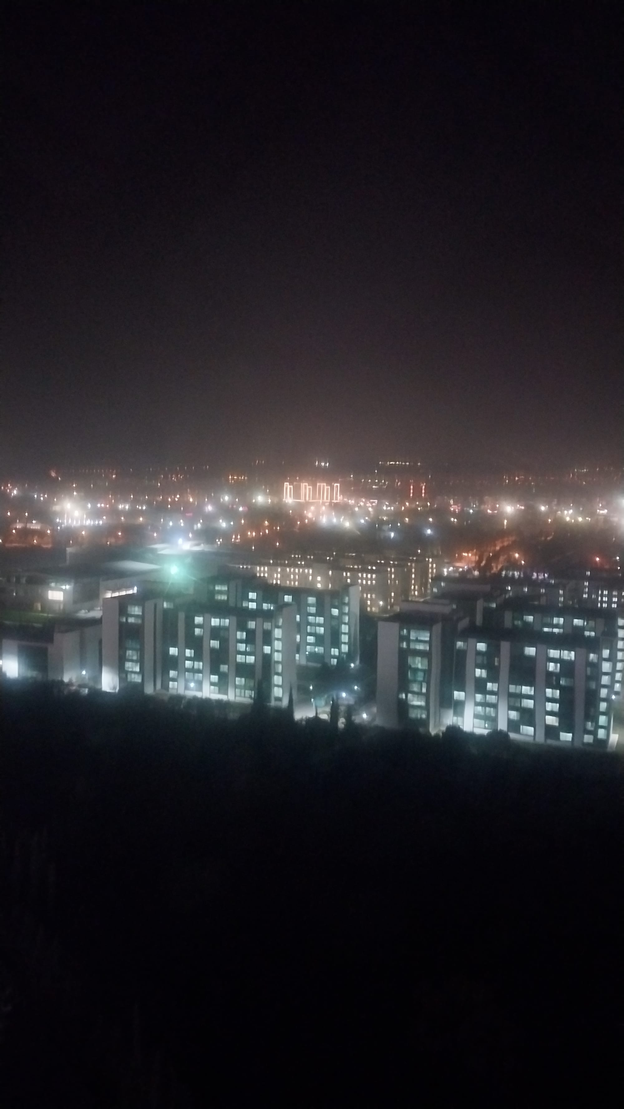 View from Ferris wheel in Antalya showing the city and sea